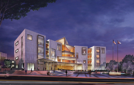 an artists rendering of the new court house